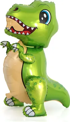 Zdjęcie produktu dla Balon foliowy 3D dinozaur z ruchomymi łapami, 01 zielony ok. 51 x 77 cm
