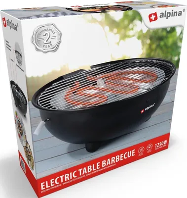 Obrázok produktu pre Alpina Stolný gril elektrický 1250W Ø30cm