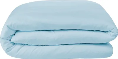 Produktbild von Livessa Bettwäsche 155x220 Baumwolle 3-teilig, 2x Kissenbezug 80x80 cm, Eisblau