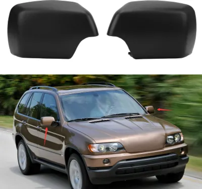 Immagine prodotto di 2 coperture specchietti laterali 51168256321 Copertura porta, nero lucido, ricambio per X5 E53 2000-2006