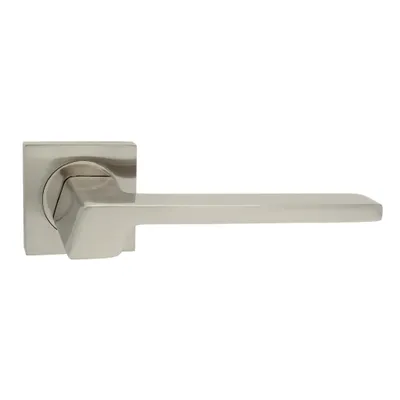Produktbild von Domino Türgriff CANTORO-QR M9ohne Schlossrosette quadratischen Rosetten Türklinke für Zimmertür aus Aluminium Nickel Türdrückergarnitur