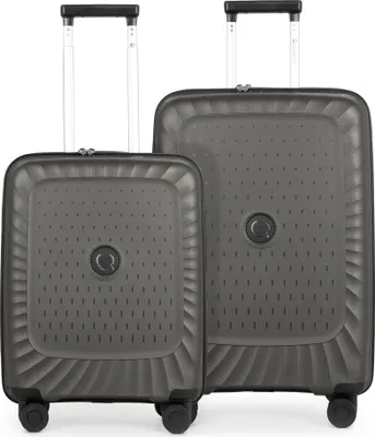 Produktbild von Kotti -  Kofferset 2 teilig, Bordkoffer + mittelgroßer Koffer, robuste Hartschale aus recyceltem PP-Material leichte Trolleys Polypropylen Hartschale, 4 Rollen, TSA-Schloss,Titan