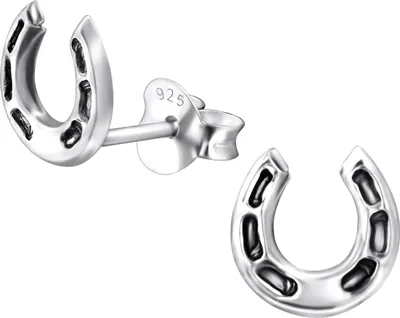 Produktbild von 925 Sterling Silber Ohrstecker mit Hufeisen