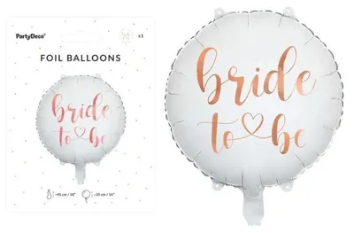 Zdjęcie produktu dla Balon foliowy Bride to be 45cm biały 05303