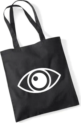 Produktbild von Huuraa Jutebeutel Auge Eye 10 Liter Black Baumwolle Tasche Geschenkidee