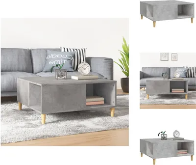 Obrázok produktu pre vidaXL Konferenčný stolík betón sivý 80x80x36,5 cm materiál na báze dreva - Konferenčné stolíky