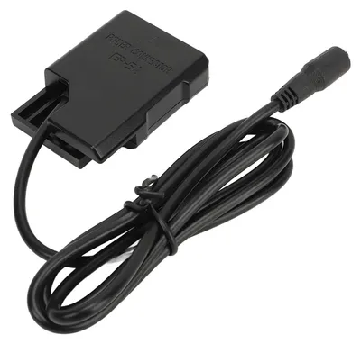 Immagine prodotto di Accoppiatore CC EP-5A - Adattatore alimentatore e batteria fittizia - ABS resistente all'abrasione - Cavo flessibile - Per DSLR D5600 D3300 D3500 D5100