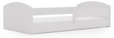 Zdjęcie produktu dla Łóżko dziecięce Montessori LEO 160x80 - niskie łóżko z materacem i barierką