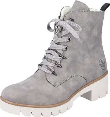 Produktbild von Rieker Damen Stiefelette Boot Blockabsatz tolle Farbe Schnürung Lasche X5701, Größe:39 EU, Farbe:Mehrfarbig