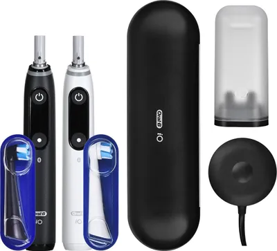 Produktbild von Braun Elektrische Zahnbürste Oral-B iO7 DuoPack Schwarz + Weiß