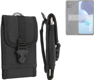 Produktbild von K-S-Trade Holster Handy Hülle kompatibel mit TCL 406 Holster Handytasche Gürtel Tasche Schutz Hülle Robust Outdoor schwarz