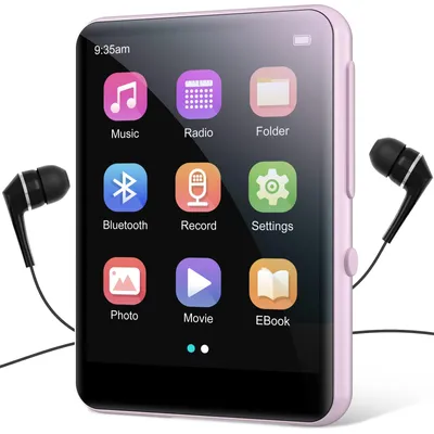 Immagine prodotto di Lettore MP3 da 64 GB con Bluetooth 5.0, schermo touchscreen da 2,4 pollici e altoparlante integrato