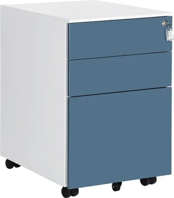 Produktbild von Abschließbarer mobiler Container weiß-blau