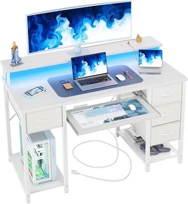 Produktbild von Gamingbüro mit LED-Beleuchtung und flexibler Aufbewahrung für den Heimgebrauch