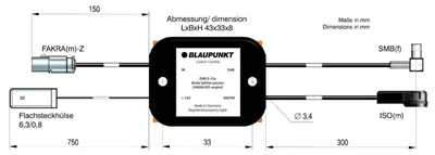 Produktbild von Blaupunkt DAB-S-31p (FAKRA/ISO) Passiver Antennen-Splitter