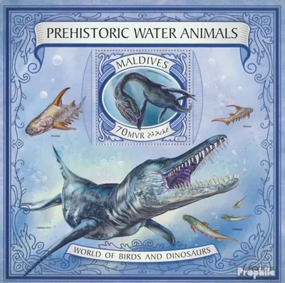 Produktbild von Briefmarken Malediven 2017 Mi Block 1066 (kompl. Ausg.) postfrisch Prähistorische Wassertiere