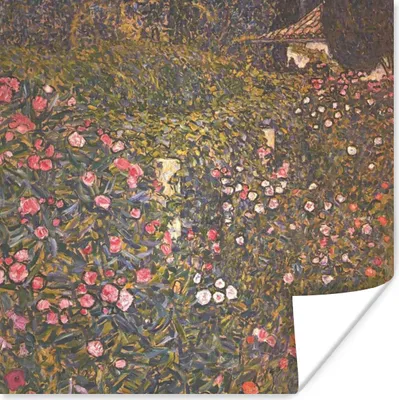 Produktbild von MuchoWow® Poster Italienische Gartenbaulandschaft - Gustav Klimt 75x75 cm - Wand Dekoration