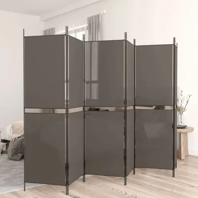Produktbild von 6-tlg. Paravent Anthrazit 300x220 cm Stoff , Raumteiler Design 2024