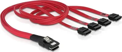 Produktbild von Delock - SATA- / SAS-Kabel - 36 PIN 4iMini MultiLane (M) zu SATA (M) - 1 m