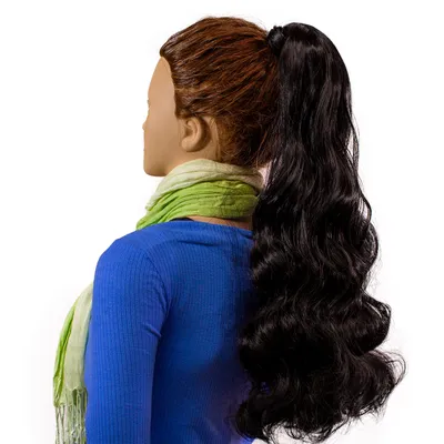 Obrázek produktu pro hair2heart Prodloužení copánku Prodloužení copánku vlnitý - 4/0 středně hnědá 60cm 100g