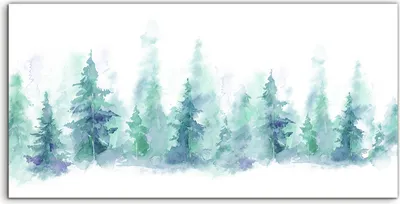 Produktbild von Coloray Acrylbild 100x50  Wandbild Acrylbilder Landschaft des nebligen Waldes Winter