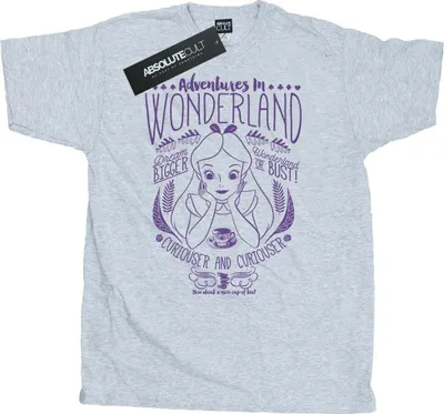 Produktbild von Disney - "Alice In Wonderland Adventures In Wonderland" T-Shirt für Herren BI9922 (XXL) (Grau)
