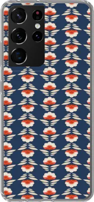 Produktbild von MuchoWow® Handyhülle Schutzhülle Hülle für Telefoonhoesje Samsung Galaxy S21 Ultra Muster - Abstrakt - Blumen Silikon Softcase Handy Hülle - Mobiltelefon