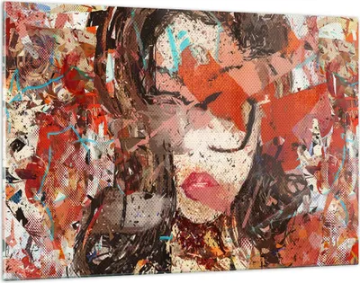Produktbild von Bilder auf glas - Abstraktion modern - 120x80cm - Glasbilder - Wandbilder - Kunstdruck - zum Aufhängen bereit - Wanddekoration aus Glas - Glas Bilder - Wandbild auf Glas - Einteilig - GAA120x80-3464
