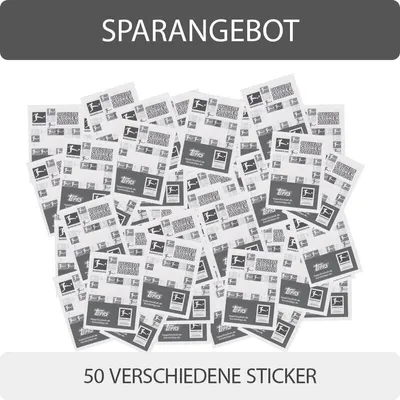 Obrázek produktu pro Sběratelské samolepky Topps Bundesliga 2018/19 - 50 různých samolepek (náhodný výběr)