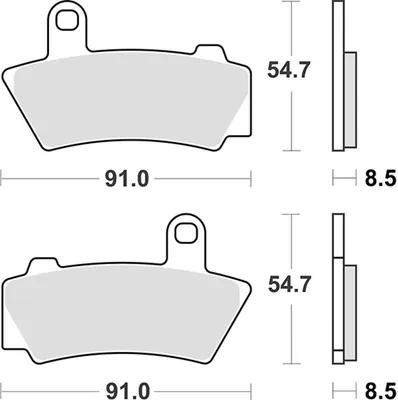 Produktbild von SBS Bremsbelagsatz für BMW R18 1800