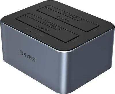 Produktbild von Orico 6626C3-C-V1 2-Disk Dockingstation Mit Offline-Klonfunktion 2,5/3,5 Sata Hdd/Ssd - Grau