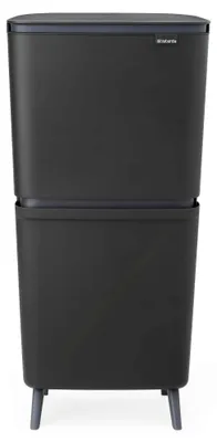 Productafbeelding van Brabantia - Afvalbak voor afvalscheiding, SortUp Hi, 25+10+10 liter, donkergrijs