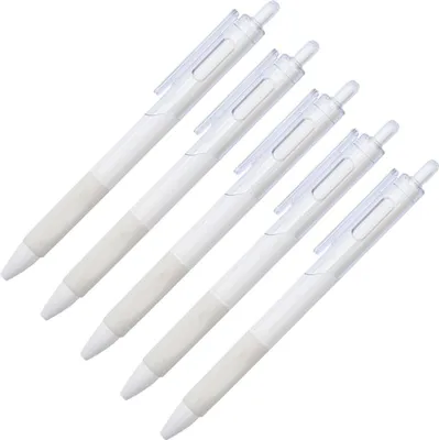 Image de Stylos roller gel Encre noire rétractable Pointe fine ST Design minimaliste Set de stylos pour l'écriture Etudiants Ecole Bureau 5PCS
