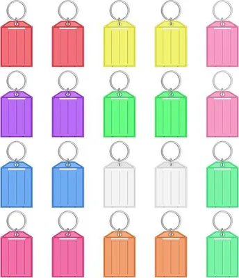 Produktbild von Kunststoff-Schlüsselanhänger-Set, 20 Stück, 10 Farben
