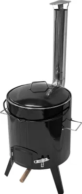 Produktbild von Kessel-Set Fiestaset, für Schlachtfest, komplett, Gulasch, 14 Liter Kessel, emailliert, mit Schöpfkelle, Deckel und Kochlöffel