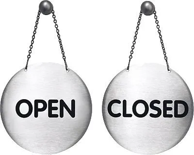 Produktbild von DURABLE Wende PICTO 'OPEN/CLOSED' Ø 130 mm,englisch neutral