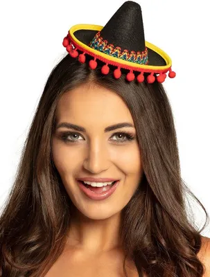Obrázek produktu pro Miniaturní sombrero doplněk klobouk pro ženy barevný