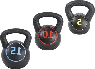 Produktbild von Famanu Kettlebell Set mit breitem Griff - 5 kg, 10 kg, 15 kg