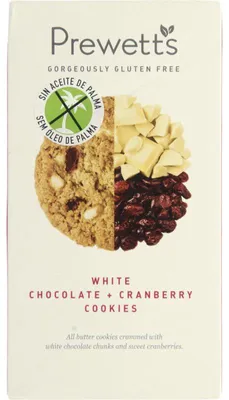 Produktbild von Prewetts Weiße Schokolade & Cranberry Kekse, 150 g – Feiner süßer Genuss