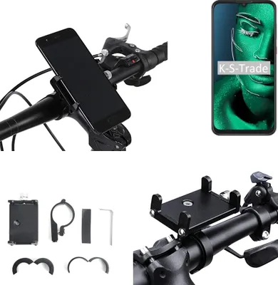 Produktbild von K-S-Trade Handyhalterung für das Fahrrad kompatibel mit ZTE Blade 10 Halter Lenkstange Fahrradhalterung Motorrad Bike Mount Befestigung Smartphone