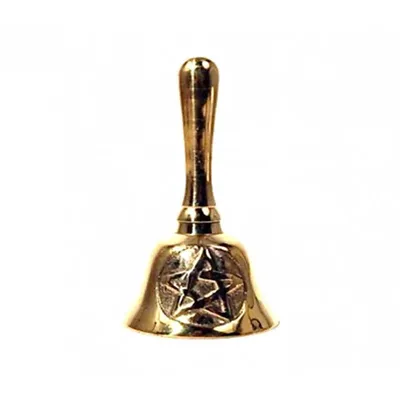 Image de Cloche Pentagramme Symbole Laiton - 9,5x4,5 Cm