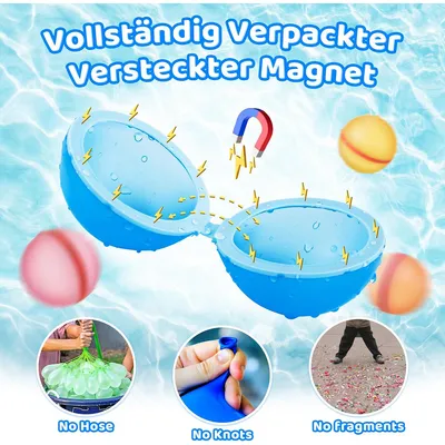 12 Stück Wiederverwendbare Wasserbomben Aus Silikon – Selbstschließend, Mit Netzbeutel