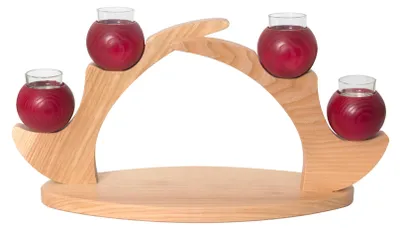 Obrázek produktu pro Stolní svícen Kuhnert na 4 čajové svíčky, model:červený