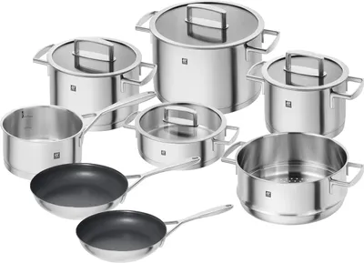 Produktbild von Zwilling Topf-Set Kochtopf-Set,Induktionsgeeignet, Edelstahl, Silber, Cromargan® Edelstahl Rostfrei 18/10 (Töpfeset, Induktionstöpfe, Töpfe, Topf Set)