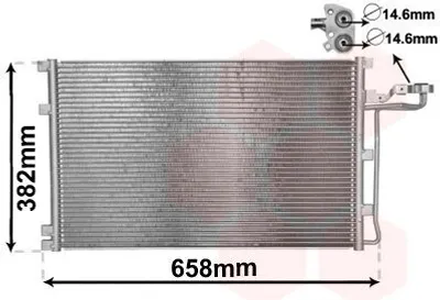 Obrázek produktu pro VAN WEZEL 59005139 Kondenzátor klimatizace Kondenzátor klimatizace pro VOLVO V50 (545)
