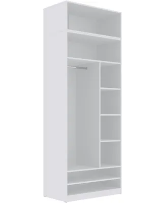 Produktbild von Marmex offener Kleiderschrank mit Kleiderstange TRES 02/2N Weiß 90x246x51 cm