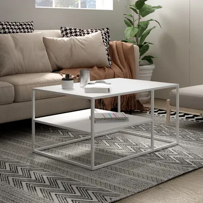Produktbild von Couchtisch 'Solund' Stahl 90 x 60 x 45 cm Weiß