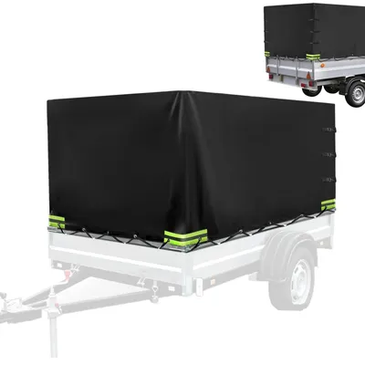 Produktbild von Wasserdichtes Anhängerplane - 420D Oxford Gewebe - Schwarz - 210 x 114 x 90 cm