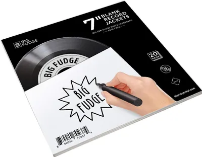 Produktbild von BIG FUDGE Pro Blank Schallplatten Hüllen - 12" x Weiß - 20 Vinyl LP Schutzhüllen 350 g/m² - Kompatibel mit Aussenhüllen und Innenhüllen