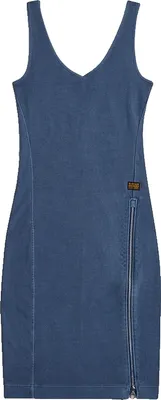 Produktbild von G-star Overdyed Asymmetric Zip Kurzes ärmelloses Kleid Blau S Frau Blau S